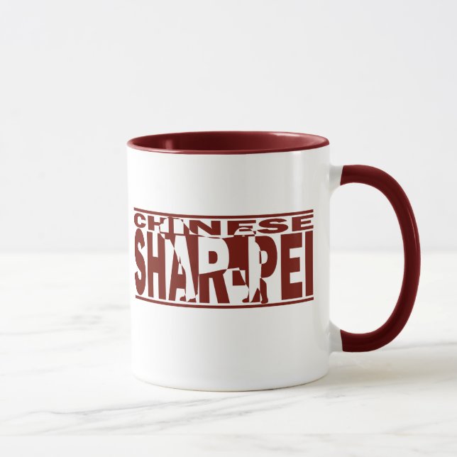 Mug Silhouette de Shar-Pei de Chinois (Droite)