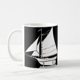 Mug silhouette de voilier
