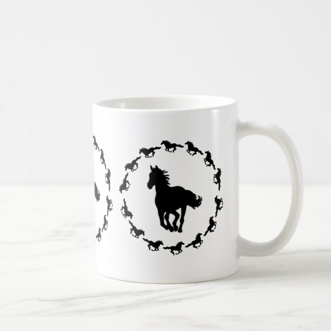 Mug Silhouette Design Cheval (Droite)