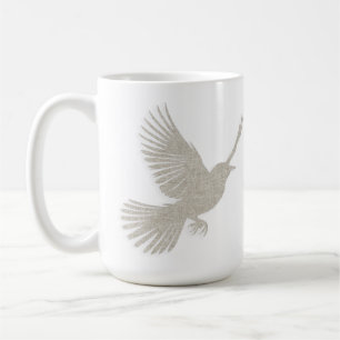 Mug Silhouette d'oiseau volant Tissu Linéaire Scandina