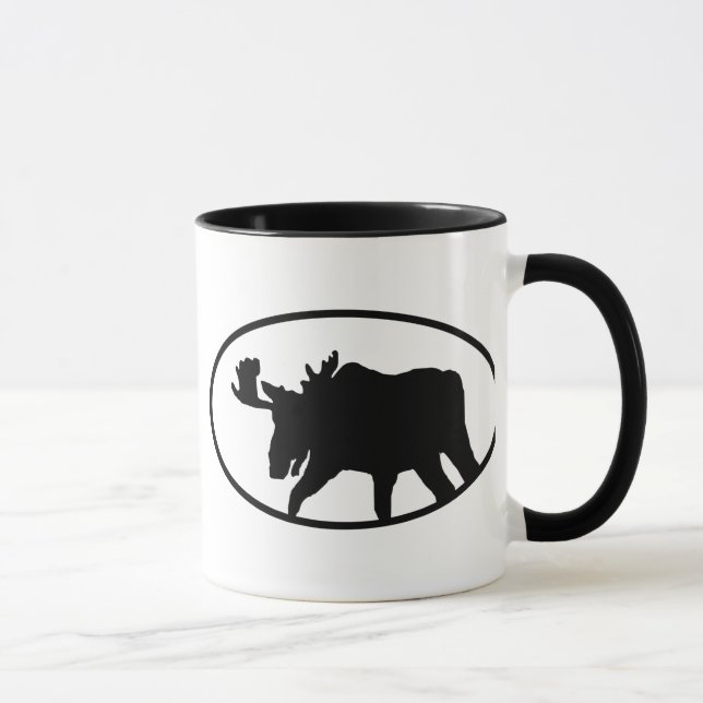 Mug Silhouette d'orignaux (Droite)