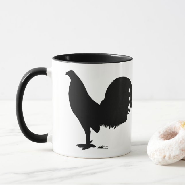 Mug Silhouette du coq Gamecock (Avec donut)