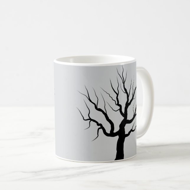 Mug Silhouette du mot d'histoire élégante. (Devant droit)