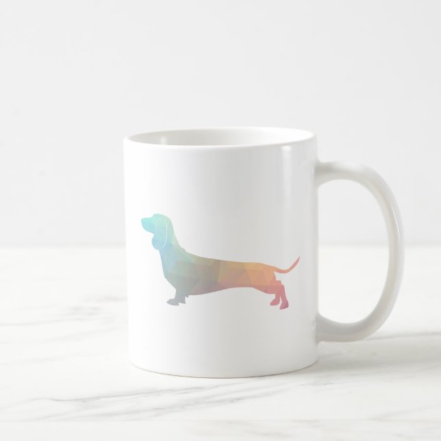 Mug Silhouette du Motif géométrique Dachshund (Droite)