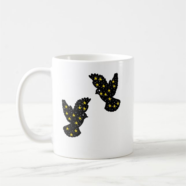 Mug Silhouette du Zodiaque Deux Oiseaux – Harmonie (Gauche)