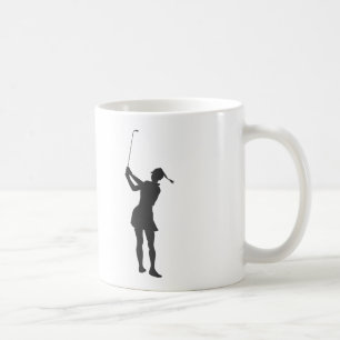 Mug Silhouette d'une femme jouant au golf