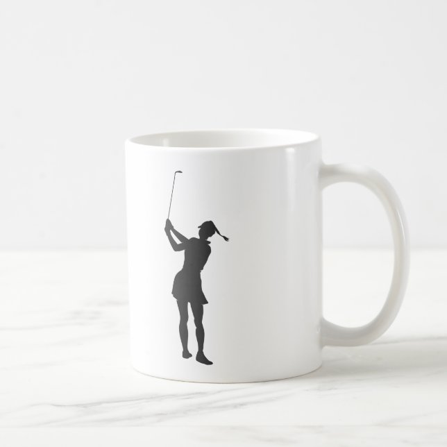 Mug Silhouette d'une femme jouant au golf (Droite)