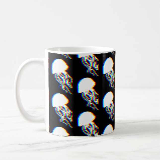 Mug Silhouette EDM de méduse électrisante (Gauche)