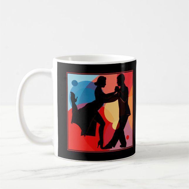 Mug Silhouette en couple de danse tango argentine (Gauche)