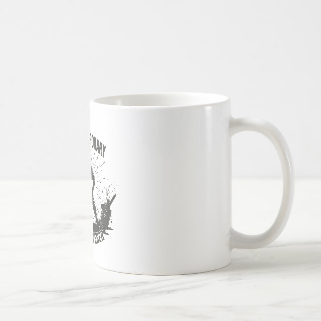 Mug Silhouette en linebacker gras milieu de l'équipeme (Droite)
