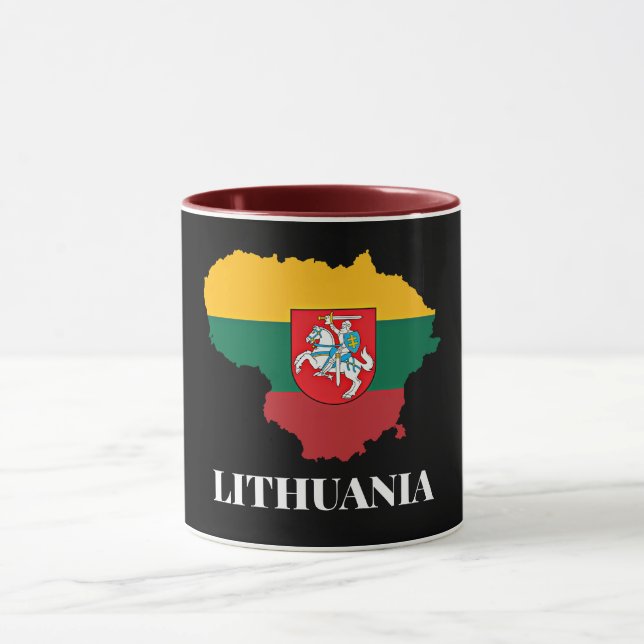 Mug Silhouette et drapeau de la Lituanie (Centre)