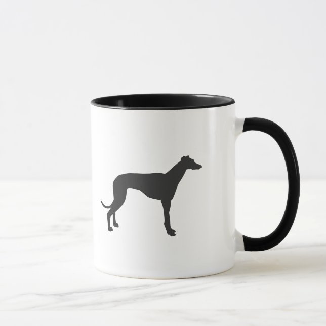 Mug Silhouette grecque italienne en noir (Droite)