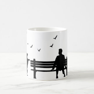 Mug Silhouette Homme & Chien | Lampadaire Vintage & Oi