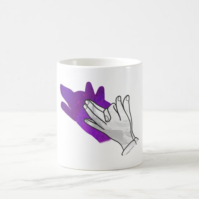 Mug Silhouette main Wolf pourpre (Centre)