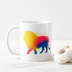 Mug Silhouette minimaliste de peinture à Spray Lion