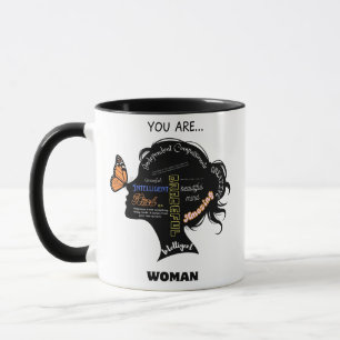 Mug Silhouette minimaliste femme noire et blanche