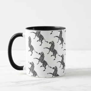 Mug Silhouette noir et gris clair Zebra