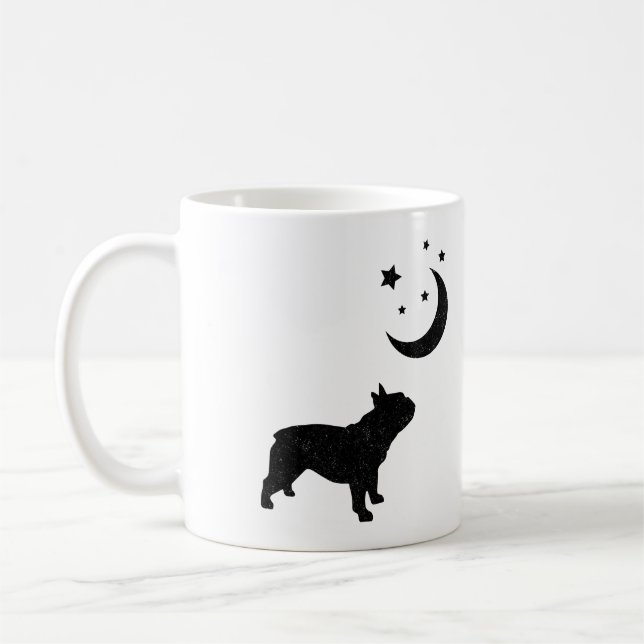 Mug Silhouette noire de Bulldog (Gauche)