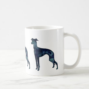 Mug Silhouette noire de chien gris italien