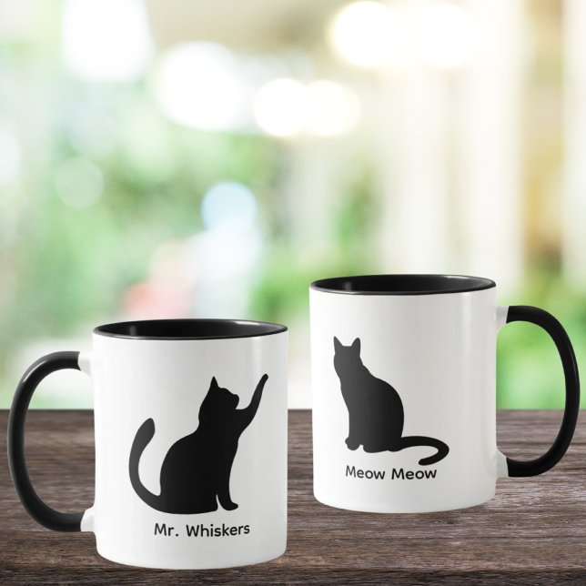 Mug Silhouette personnalisée Amateur de Chat (Créateur téléchargé)