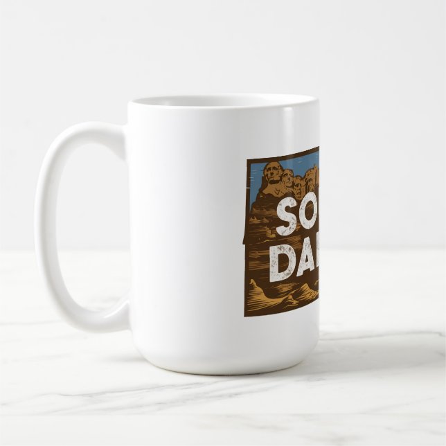 Mug Silhouette rétro pittoresque du Dakota du Sud  (Gauche)