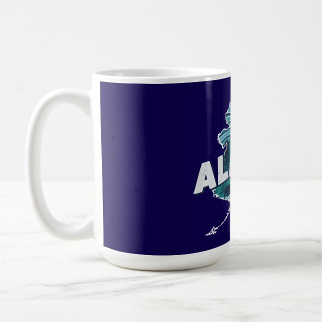 Mug Silhouette Scénique Rétro de l'Alaska   (Gauche)