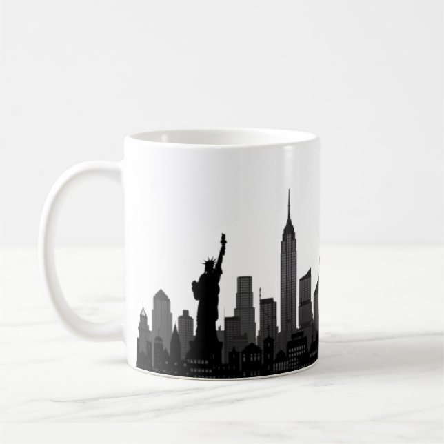 Mug Silhouette Silhouette Black Elegant Script C New Y (Gauche)