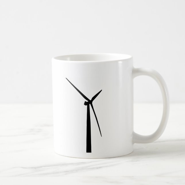 Mug Silhouette simple d'énergie de vert de turbine de (Droite)