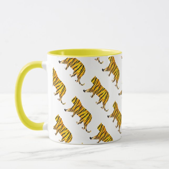 Mug Silhouette Tiger noir et orange (Gauche)