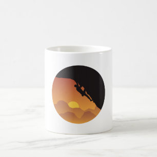 Mug Silhouette Vecteur Design Plat Escalade