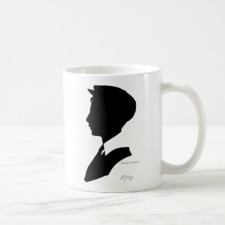 Mug Silhouette vintage noire et blanche d'Edwardian