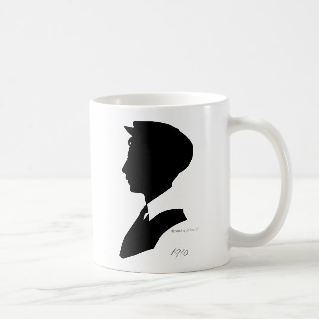 Mug Silhouette vintage noire et blanche d'Edwardian (Droite)