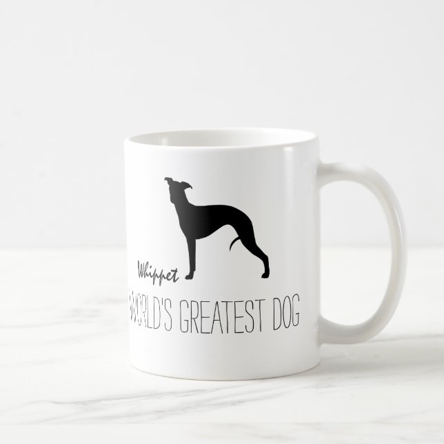Mug Silhouette Whippet | La plus grande coutume de chi (Droite)