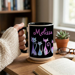 Mug Silhouettes Adorables de Chats
