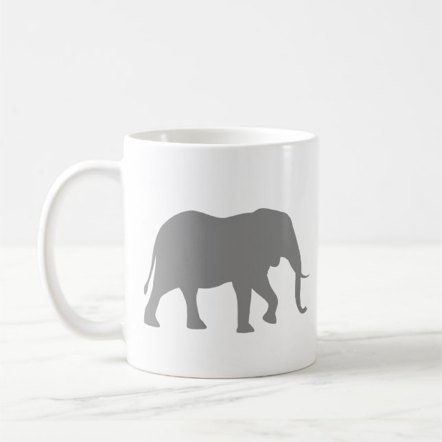 Mug Silhouettes africaines des éléphants | Animal sauv (Gauche)