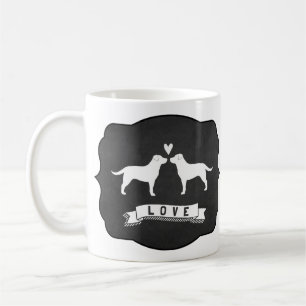 Mug Silhouettes de chien Labrador Retriever Amour
