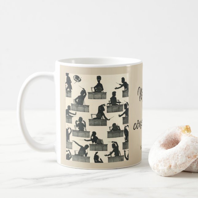 Mug Silhouettes de conduite classiques de Gustav (Avec donut)