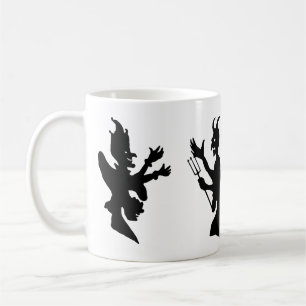 Mug Silhouettes de démon diable Halloween vintage