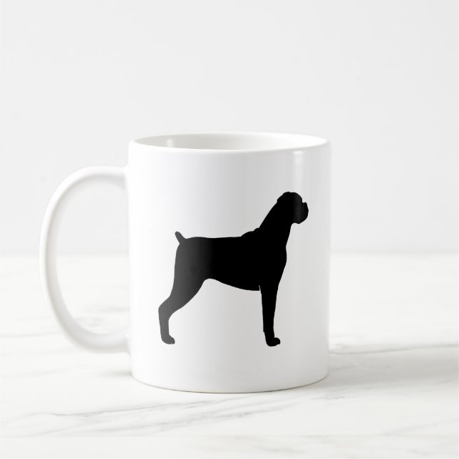Mug Silhouettes de race de chien de boxer (Gauche)