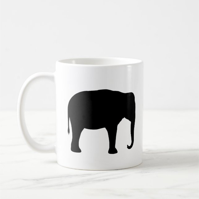 Mug Silhouettes des éléphants asiatiques | La faune sa (Gauche)