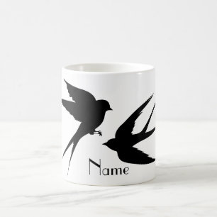 Mug Silhouettes d'oiseaux hirondelles Thunder_Cove