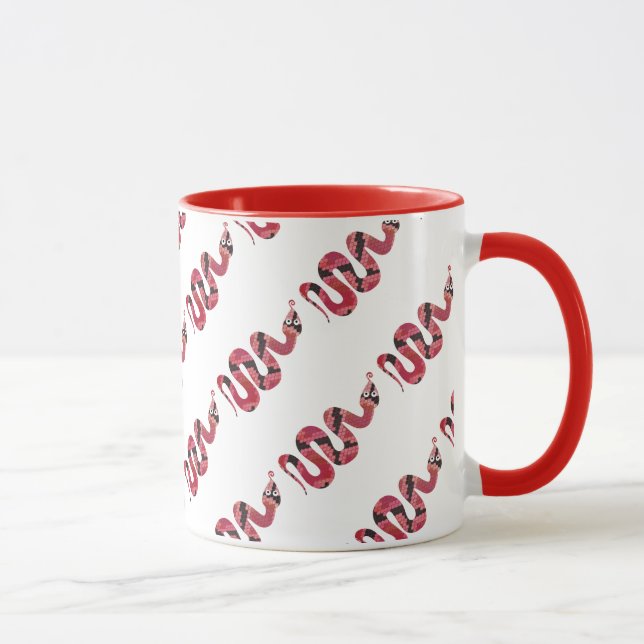 Mug Silhouettes noires et rouges du serpent (Droite)