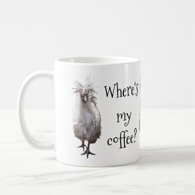 Mug Silkie Bantam Où est mon café ? (Gauche)