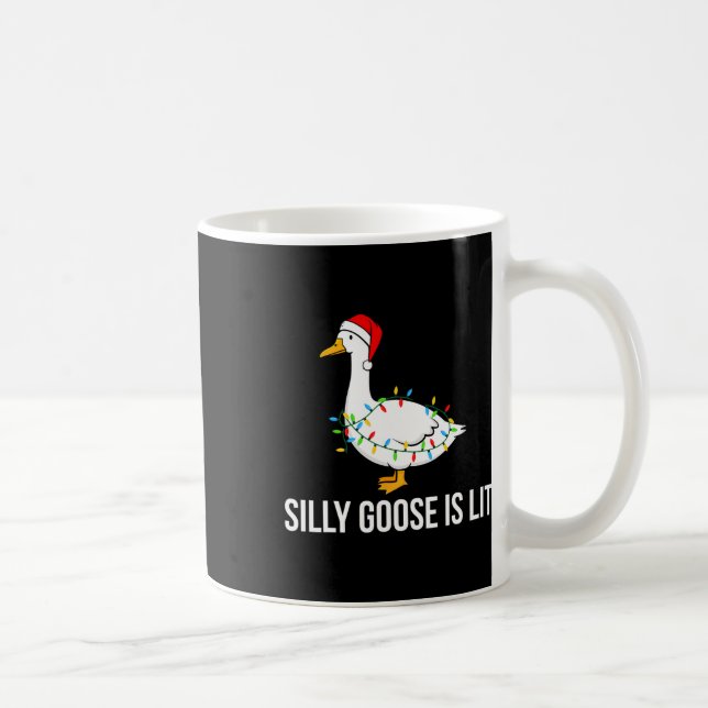 Mug Silly Goose is Lit Funky Christmas Lights Père Noë (Droite)