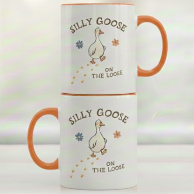 Mug Silly Goose On The Loose Cute Funny Gift Birthday  (Créateur téléchargé)