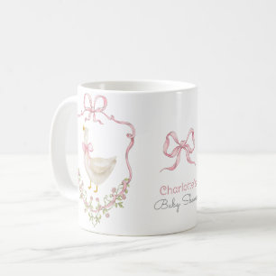 Mug Silly Goose Rose Bow Whimsical Baby girl Douche