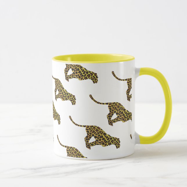 Mug Siloette léopard Brown et jaune (Droite)