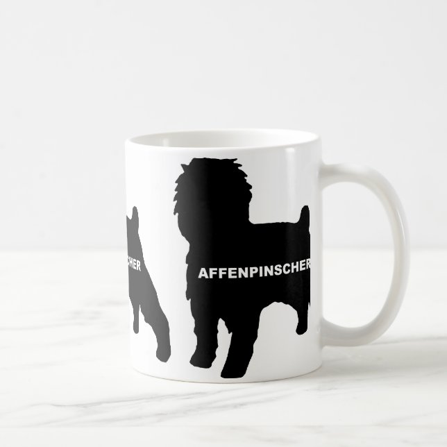Mug silot de Affenpinscher nom noir (Droite)
