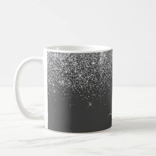 Mug Silver Grey Girl Parties scintillant étincelante N (Gauche)