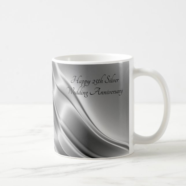 Mug Silver Lines 25e anniversaire du Mariage d'argent (Droite)